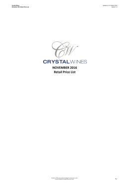 Price List - Crystal Wines