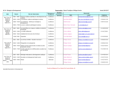 Biologie du Développement - Faculté de médecine du Kremlin