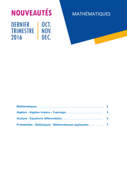 math&eacute;matiques