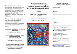 stage accords tolt&egrave;ques - Yoga , relaxation et Re&iuml;ki