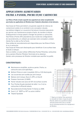 Filtre Alimentaire, Hygi&eacute;nique ou Sanitaire