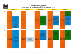 Planning de la semaine - Évry