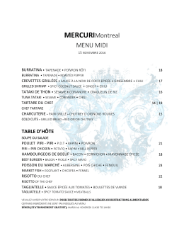 MERCURIMontreal MENU MIDI