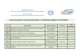 (Master Pro) 2015/2016 - &Eacute;cole Nationale d`Electronique et des