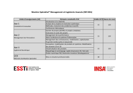 Liste des enseignements - Blog entreprises | INSA Strasbourg