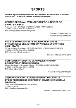 Sports - format : PDF - 0,07 Mb - Préfecture de Meurthe-et