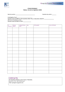 tableau de suivi episignavc regulation