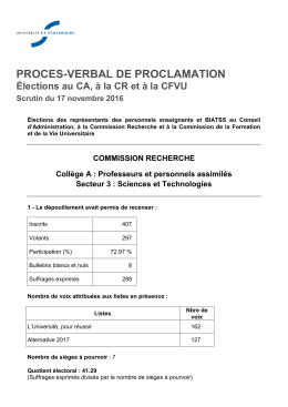 Collège A – Professeurs et personnels