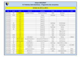 Programme des rencontres