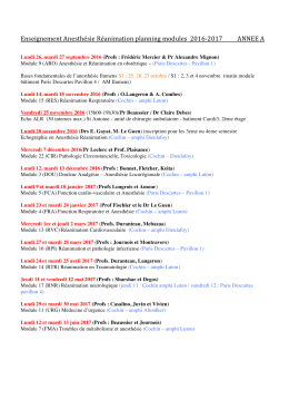 ANNEE 2016-2017 planning modules