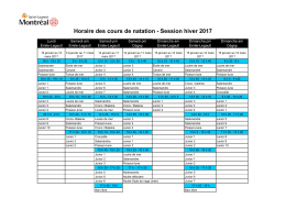 Horaire enfants: Croix rouge hiver 2017
