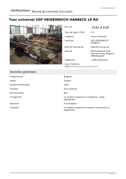 Tour universel VDF HEIDENREICH HARBECK 18 RO