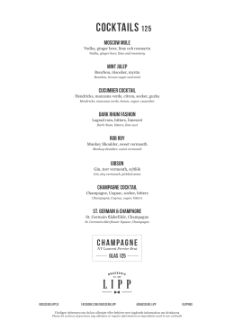 dryck - Brasserie Lipp