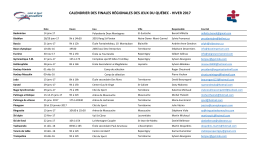 calendrier - Loisir et Sport Lanaudière