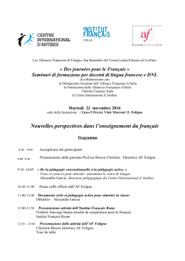 Nouvelles perspectives dans l`enseignement du français