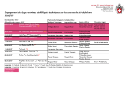 Engagement des juges-arbitres et délégués techniques sur