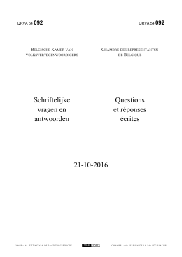 Schriftelijke vragen en antwoorden Questions et