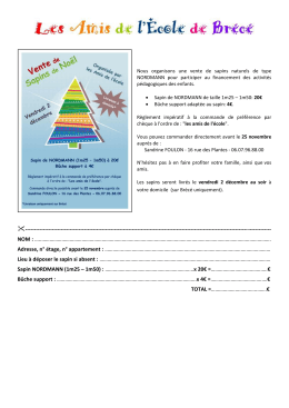 Page 1 Nous organisons une vente de sapins naturels de type