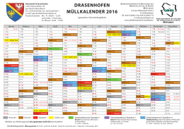DRASENHOFEN M&Uuml;LLKALENDER 2016