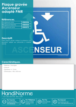 Plaque gravée Ascenseur adapté PMR