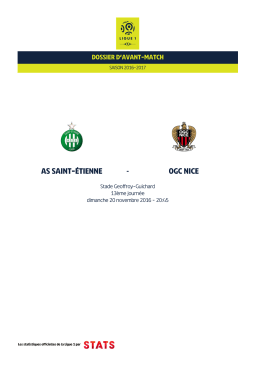 Dossier d`avant-match