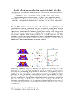 Ab initio calculations shedding light on atypical plastic