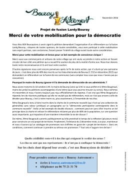 Merci de votre mobilisation pour la démocratie