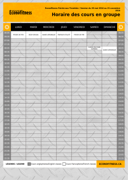 T&eacute;l&eacute;charger cet horaire