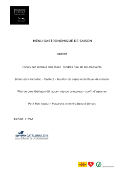 Restaurant Menu - Restaurant Bruixes de Burriac