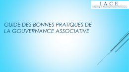 Partie I- Projet Associatif, fonctionnement et responsabilités des