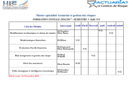 Master spécialisé Actuariat et gestion des risques