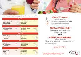 Menu hebdo Sciences II