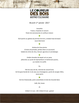 Brunch 1er janvier 2017