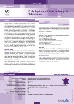 École Supérieure d`Art et de Design de Valenciennes