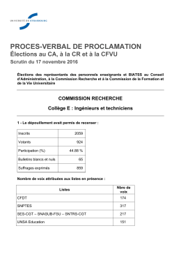 CR - Coll&egrave;ge E - Universit&eacute; de Strasbourg