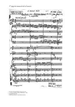 1&egrave;re page du manuscrit de la Fantasia