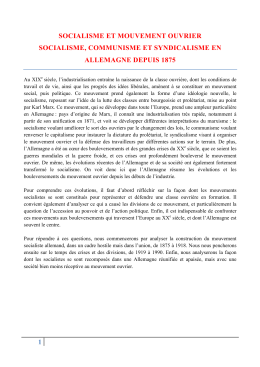 1 socialisme et mouvement ouvrier socialisme, communisme et