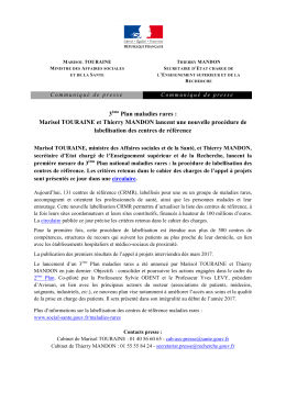 La Ministre des Affaires sociales et de la Sant&eacute;