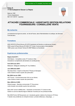 attachée commerciale / assistante gestion relations fournisseurs