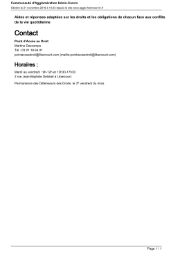 Contact - Communaut&eacute; d`Agglom&eacute;ration H&eacute;nin