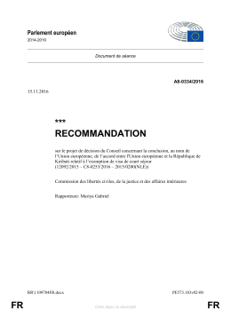 FR FR *** RECOMMANDATION