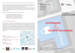 gouvernance s&eacute;curit&eacute; des donn&eacute;es