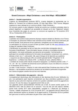 Grand Concours &laquo; Wapi Christmas &raquo; avec Visit Wapi