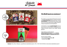 Communiqué de presse - Le chocolat des Francais