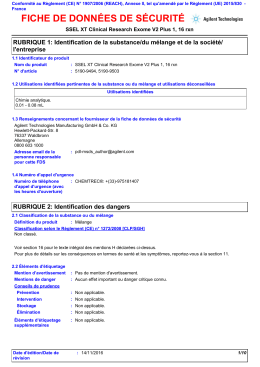 fiche de donn&eacute;es de s&eacute;curit&eacute;