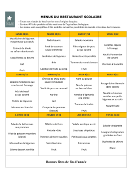 Menus décembre 2016 - Mairie de Saint-Jean-de