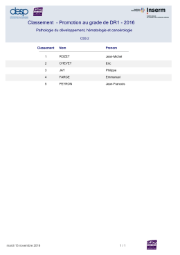 Classement CSS2 - EVA