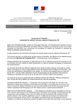 Communiqu&eacute; de presse Communiqu&eacute; de presse