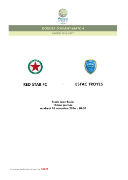 Dossier d`avant-match