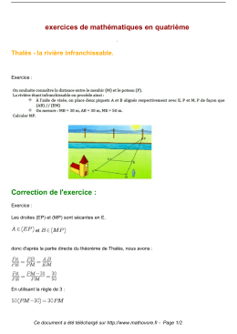 thales la riviere infranchissable